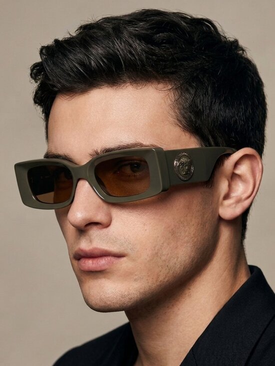 Versace Other - NEW VERSACE VE4474 549173 DARK OLIVE DARK BROWN UNISEX SUNGLASSES